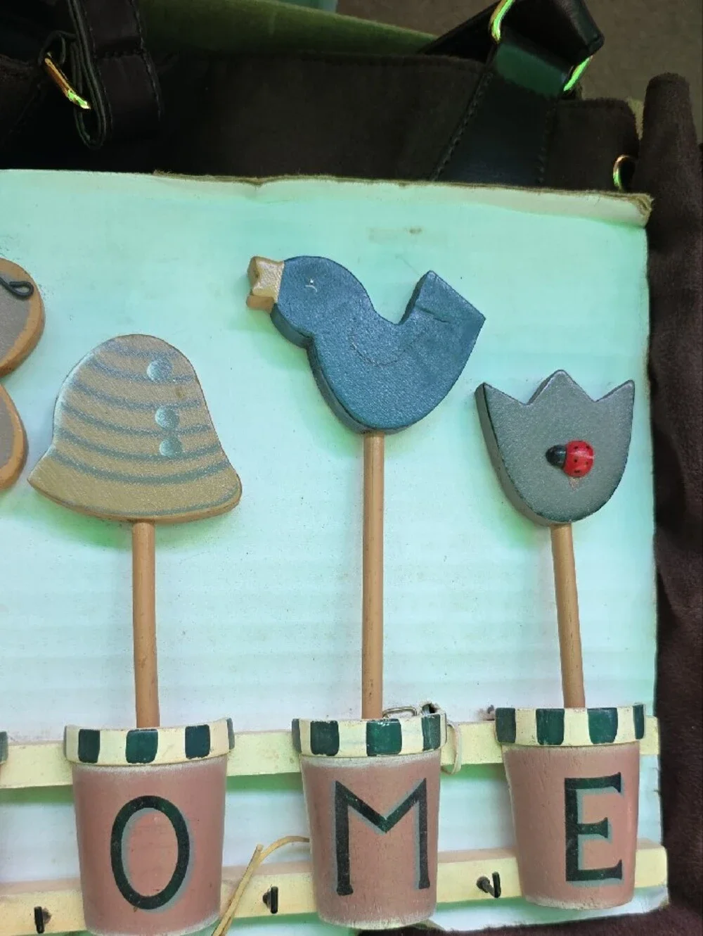 Welcome Wooden Garden Wall Hook Sign